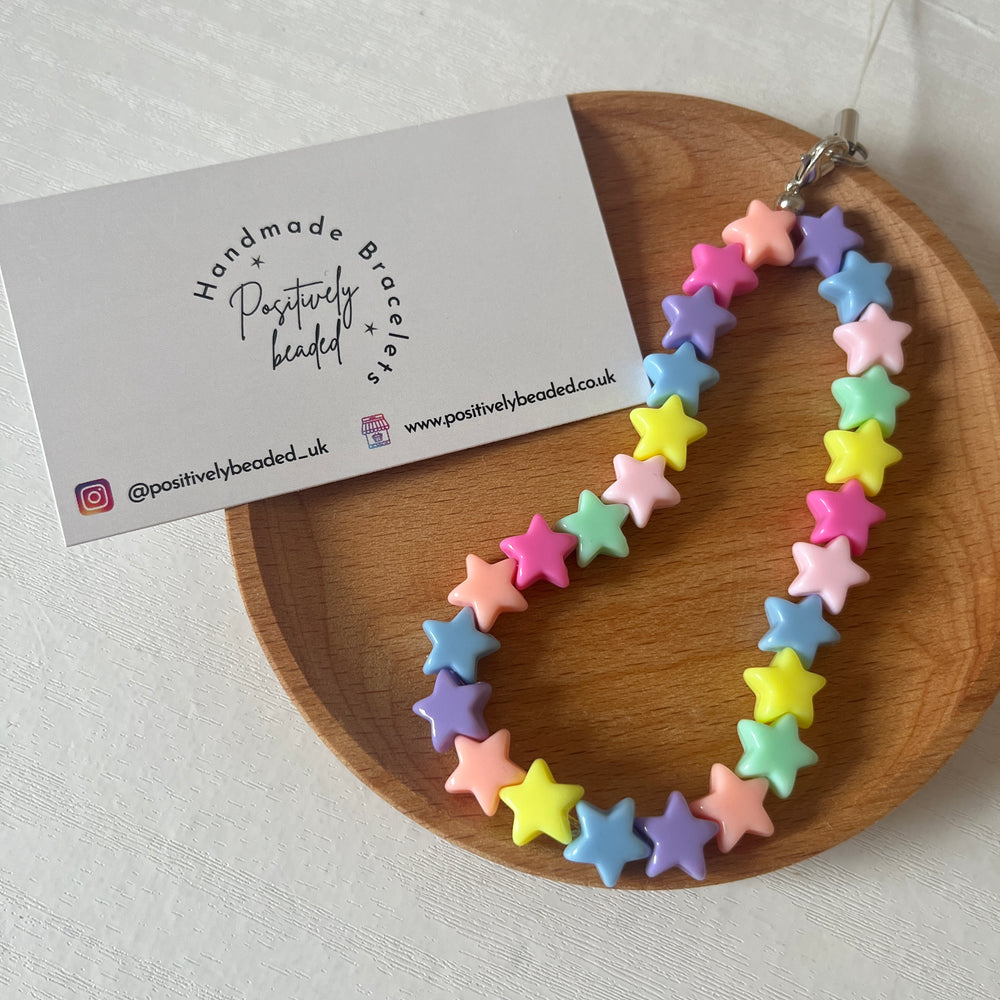 
                      
                        Beaded phone strap - rainbow stars
                      
                    