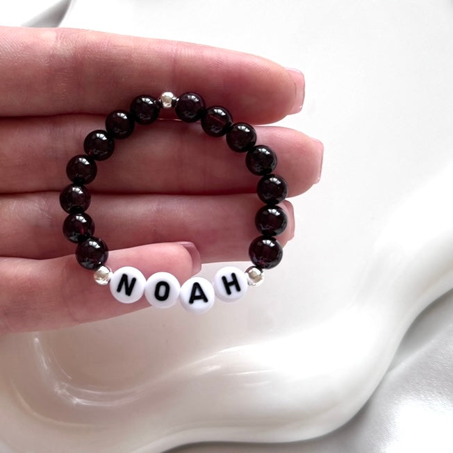 
                      
                        Kids' Personalised Garnet Crystal Bracelet - Positively Beaded
                      
                    