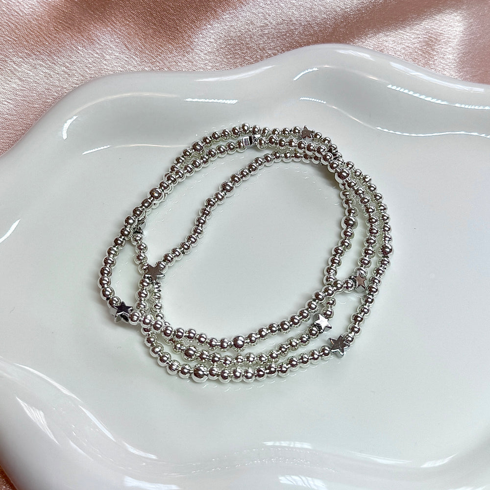 
                      
                        Silver star beaded bracelet - Positively Beaded
                      
                    