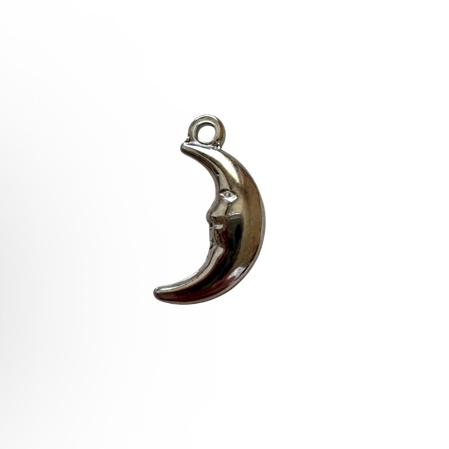 Silver Crescent Moon Charm