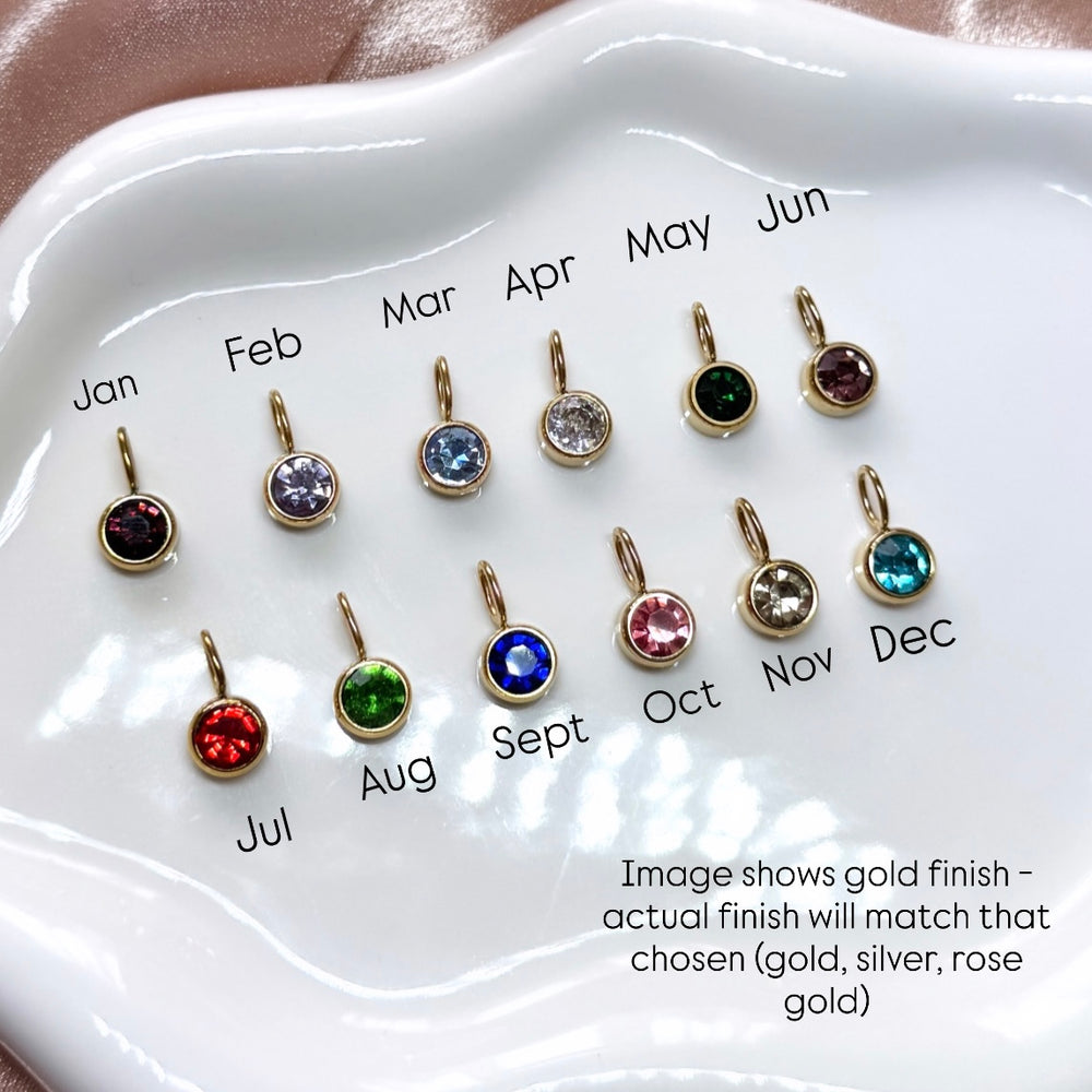 
                      
                        Engraved Initial Birthstone Charm Bracelet - Positively Beaded
                      
                    