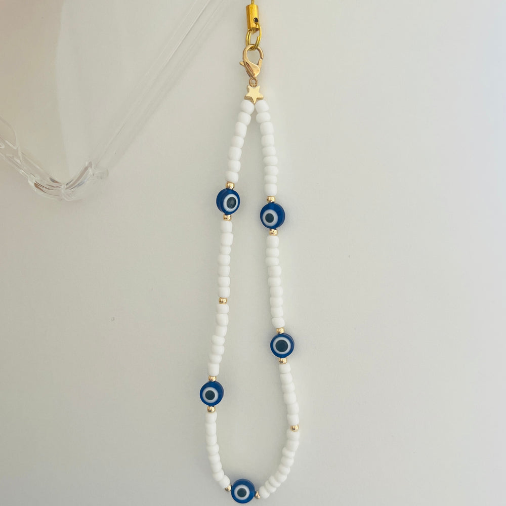 
                      
                        Beaded phone strap - evil eye
                      
                    