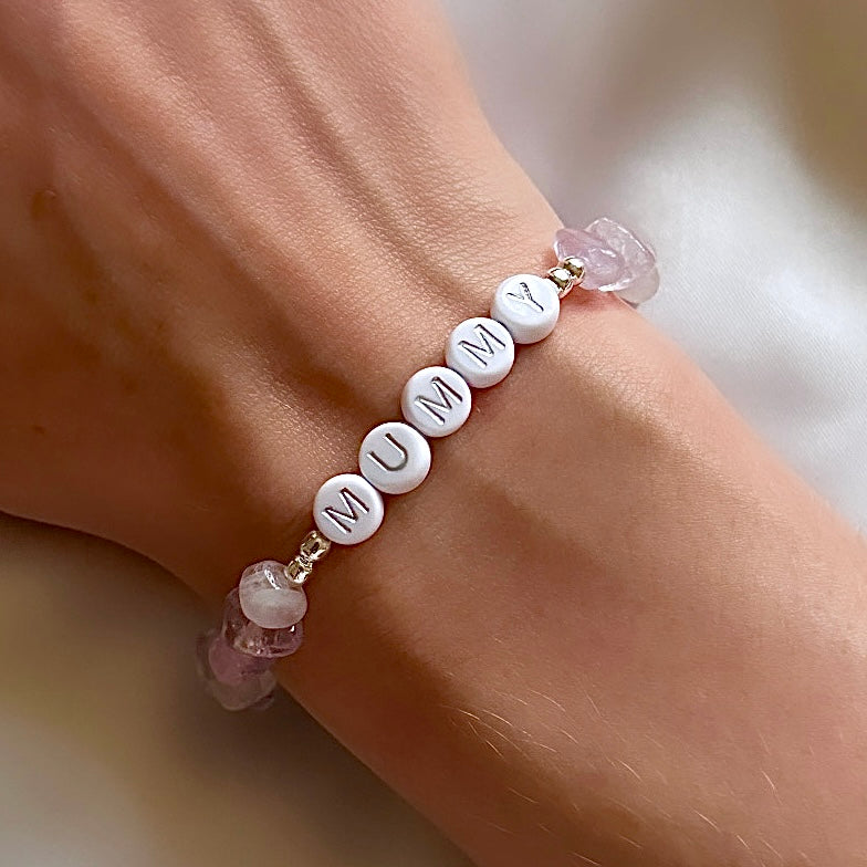 
                      
                        Lilac cape amethyst personalised bracelet
                      
                    