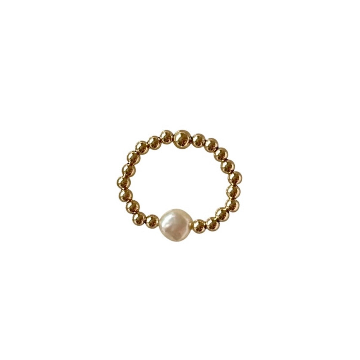 Gold Freshwater Pearl Ring