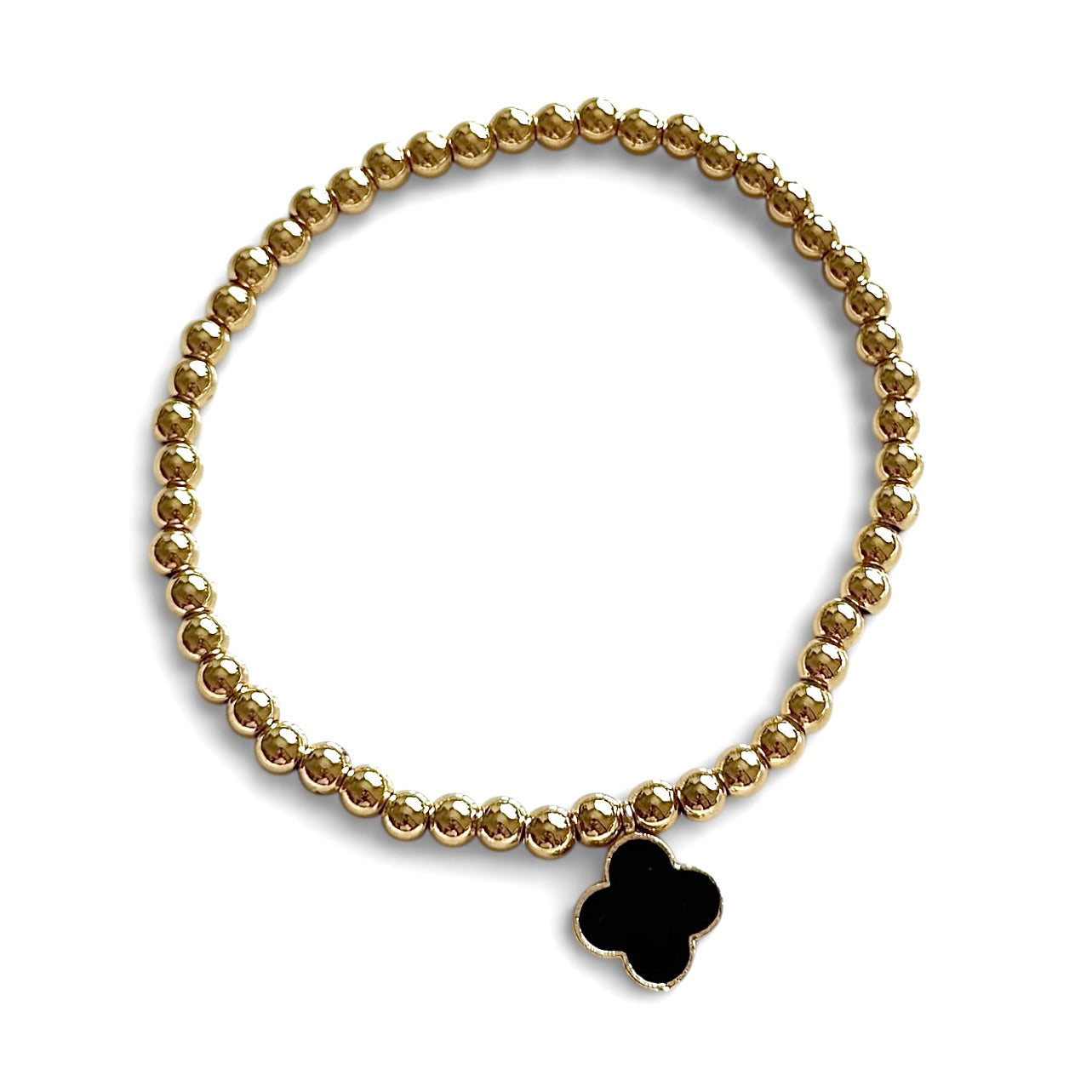 Single Clover Enamel Charm Bracelet