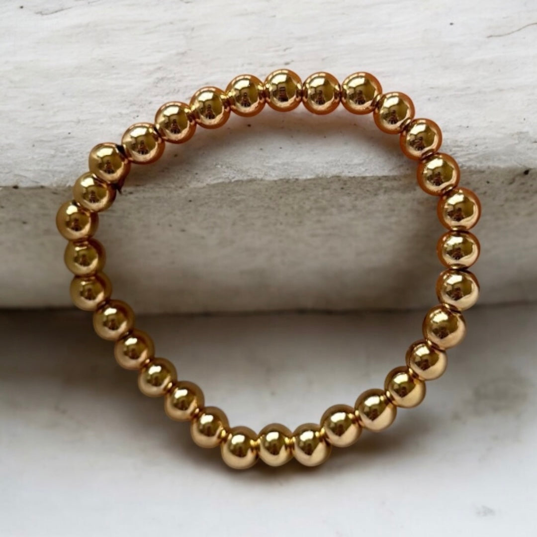 Chunky Gold Beaded Bracelet
