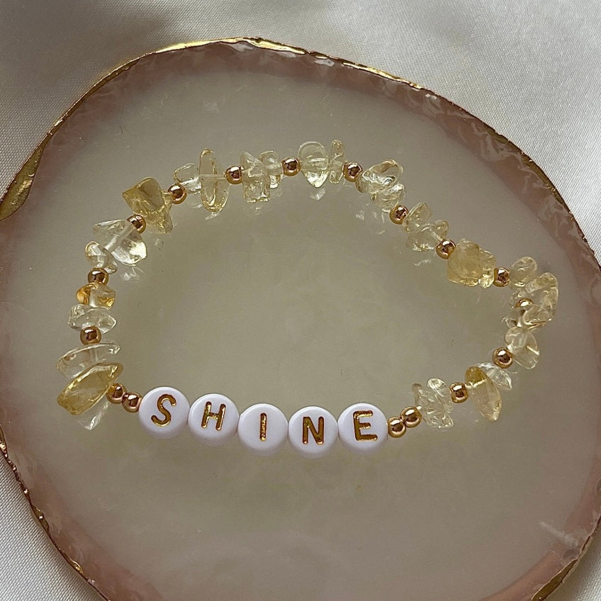 
                      
                        Citrine personalised crystal bracelet - Positively Beaded
                      
                    