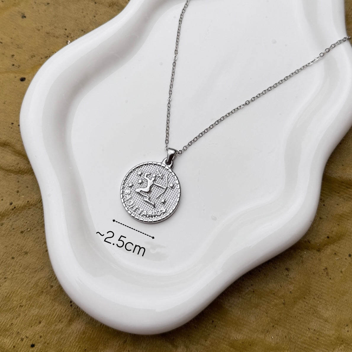 Zodiac Coin Pendant Necklace - Positively Beaded