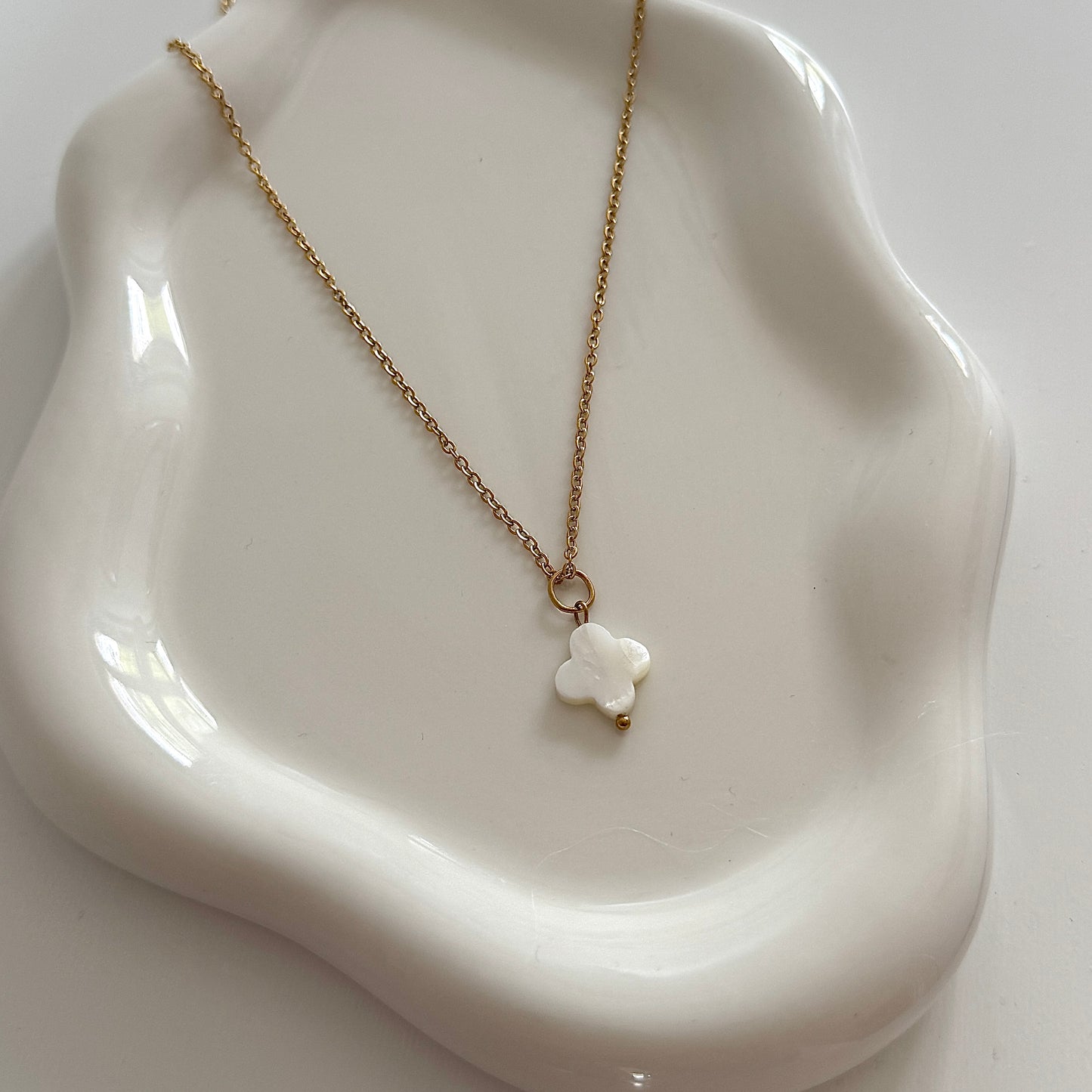 The Ava Pearl Symbol Necklace - Positively Beaded