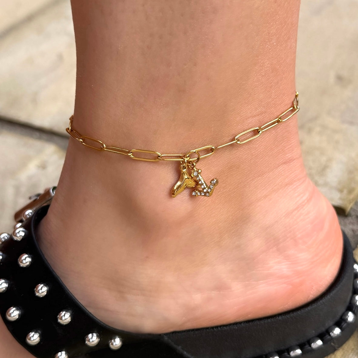 The Coastal Duo Charm Anklet | PB Charm Studio