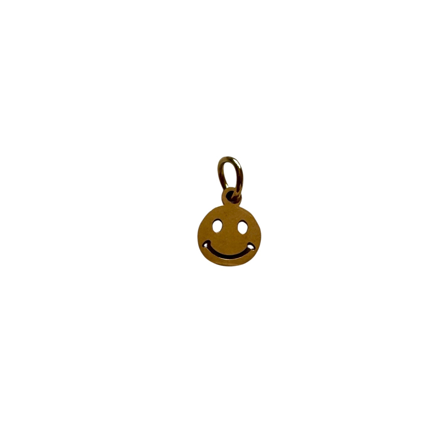 Micro Gold Happy Face Charm