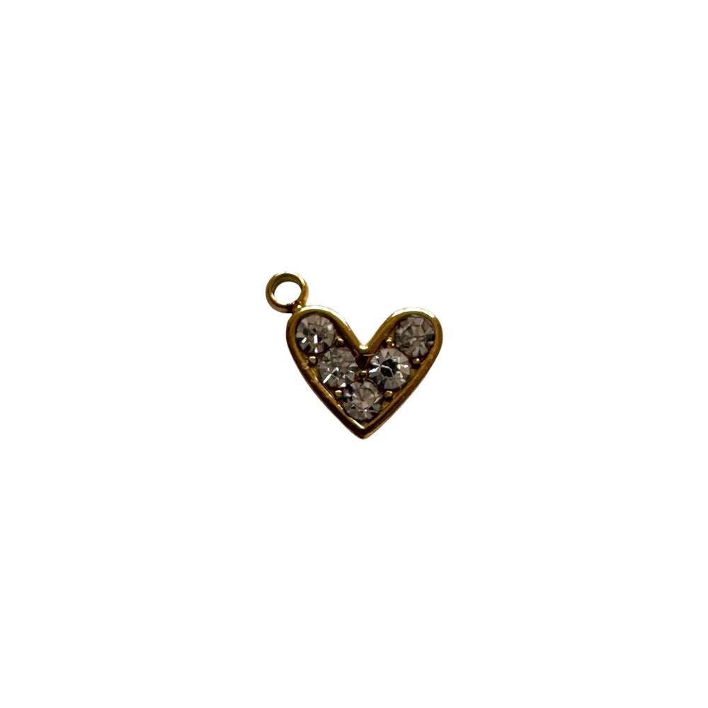Micro Crystal Heart Charm