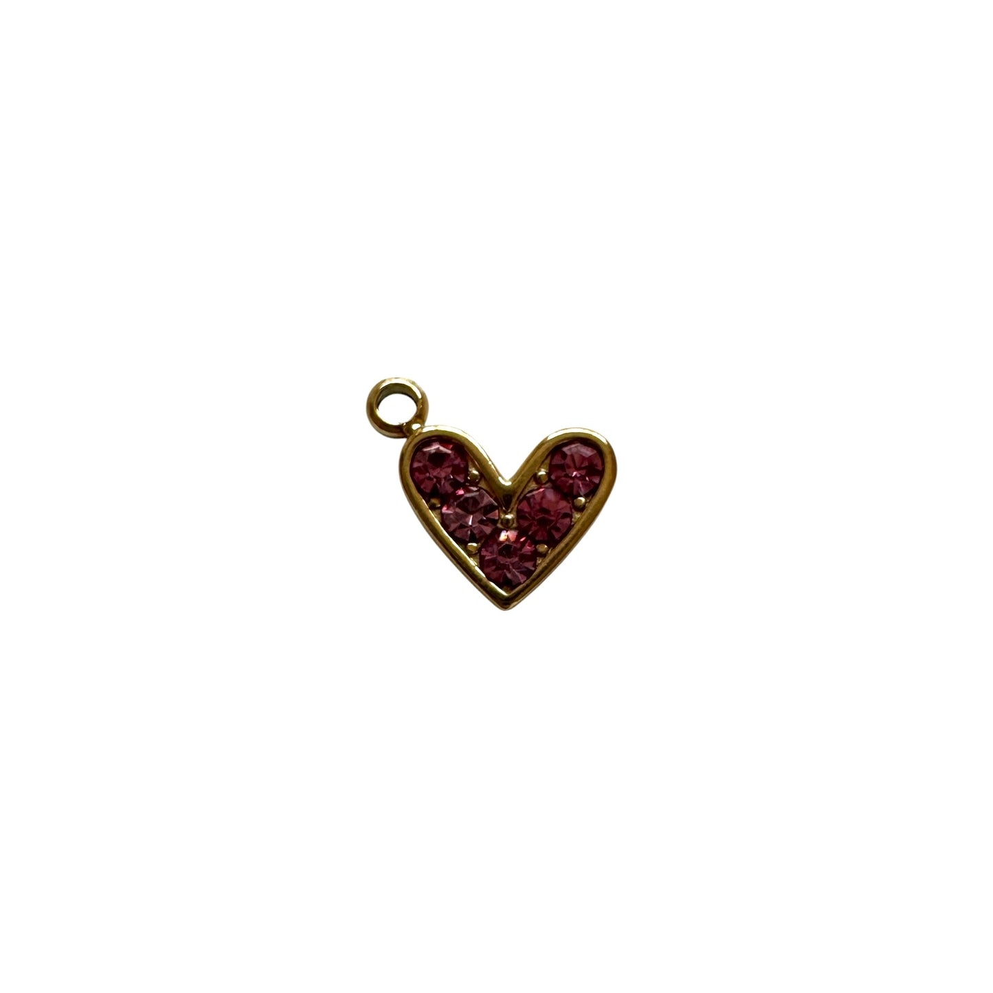 Micro Crystal Heart Charm