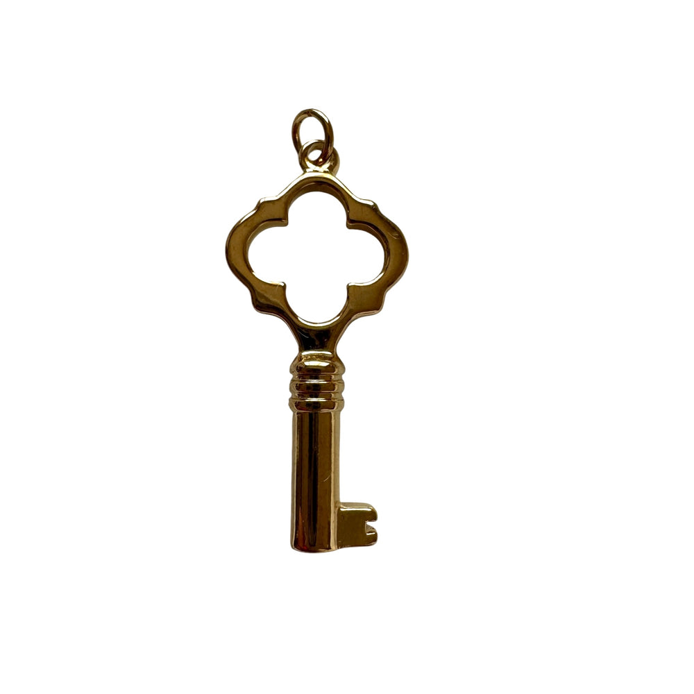 Gold Key Pendant Charm