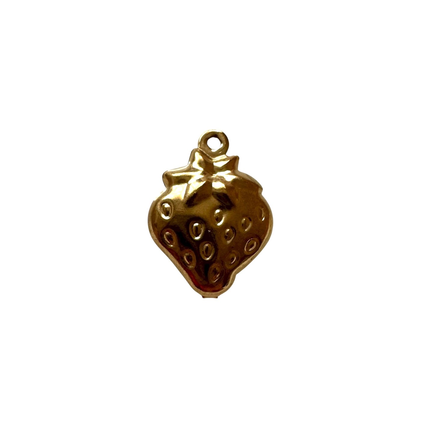 Gold Strawberry Charm