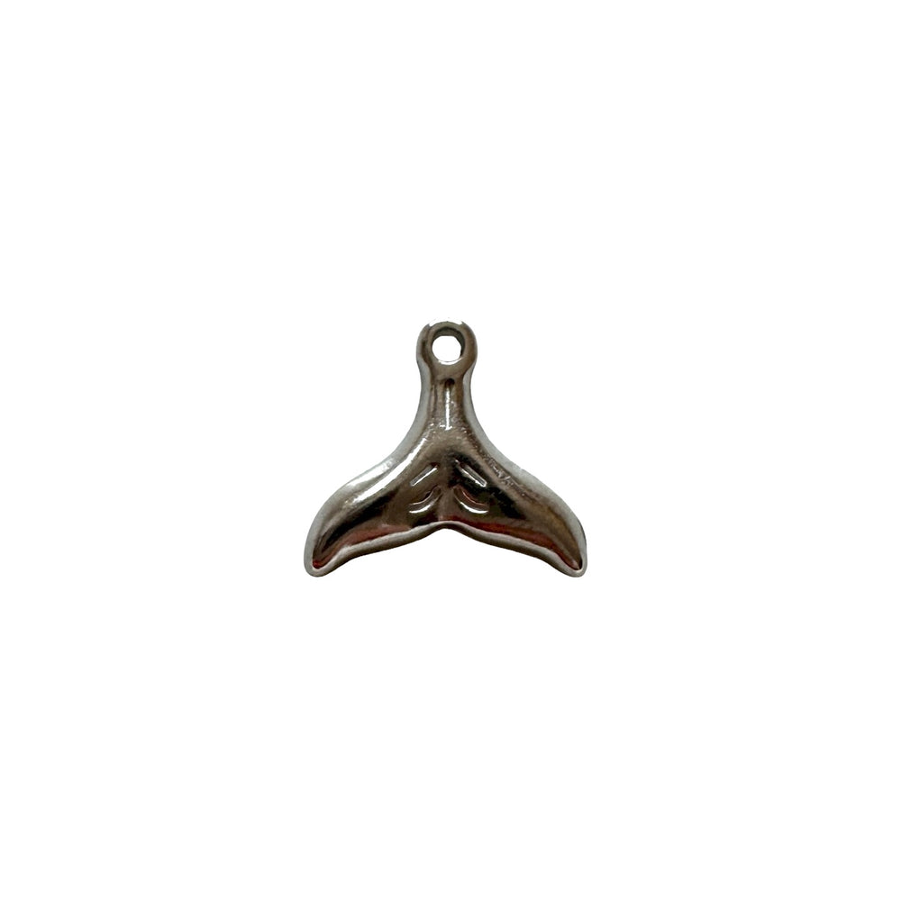 Silver Whale Tail Charm