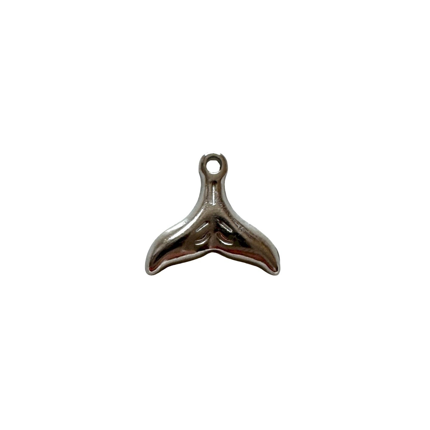 Silver Whale Tail Charm