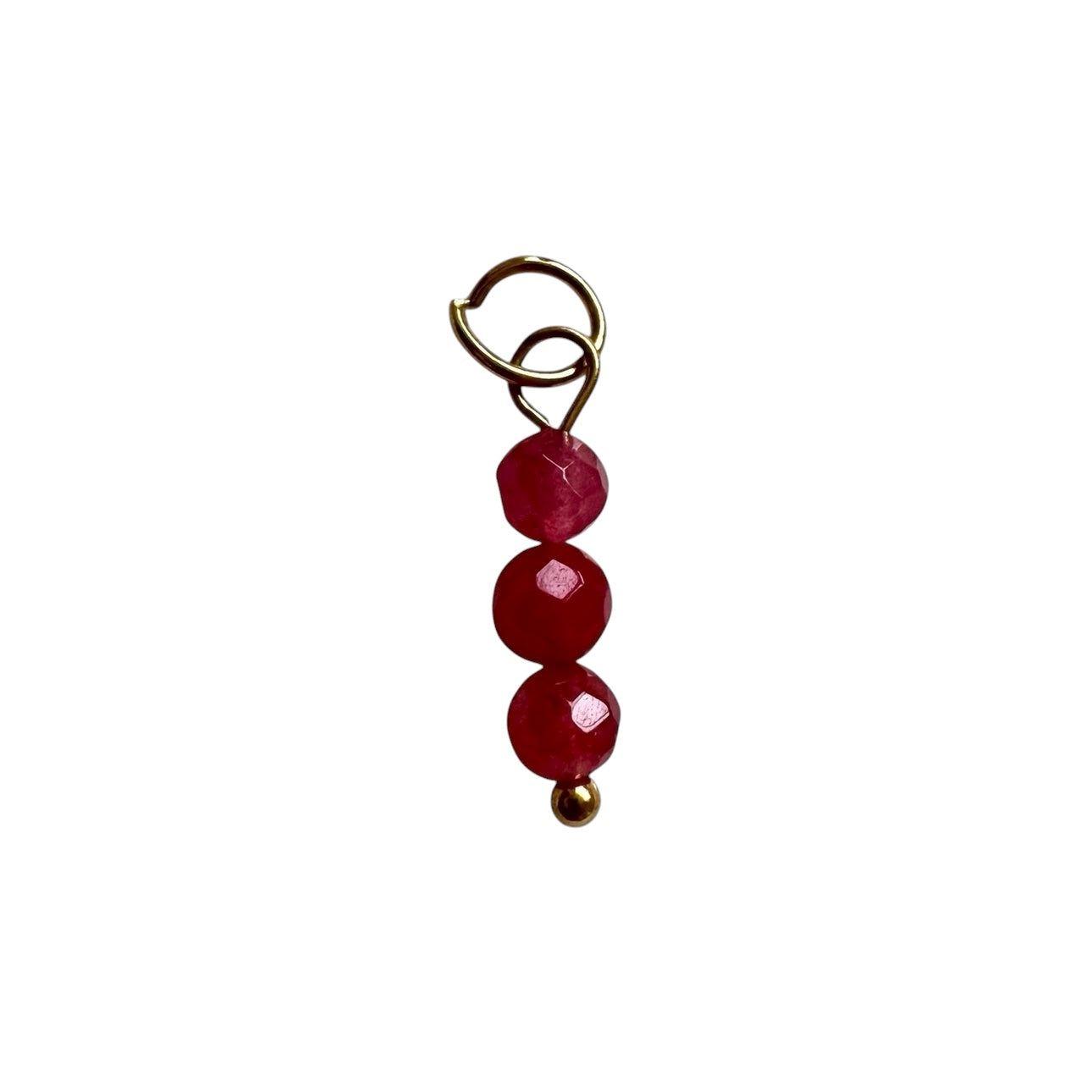 Ruby Crystal Trio Charm
