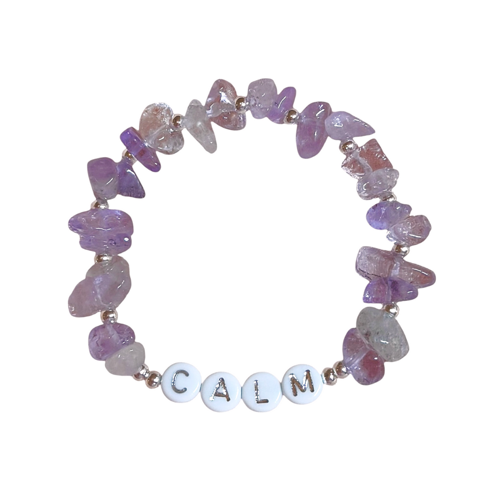 Lilac cape amethyst personalised bracelet