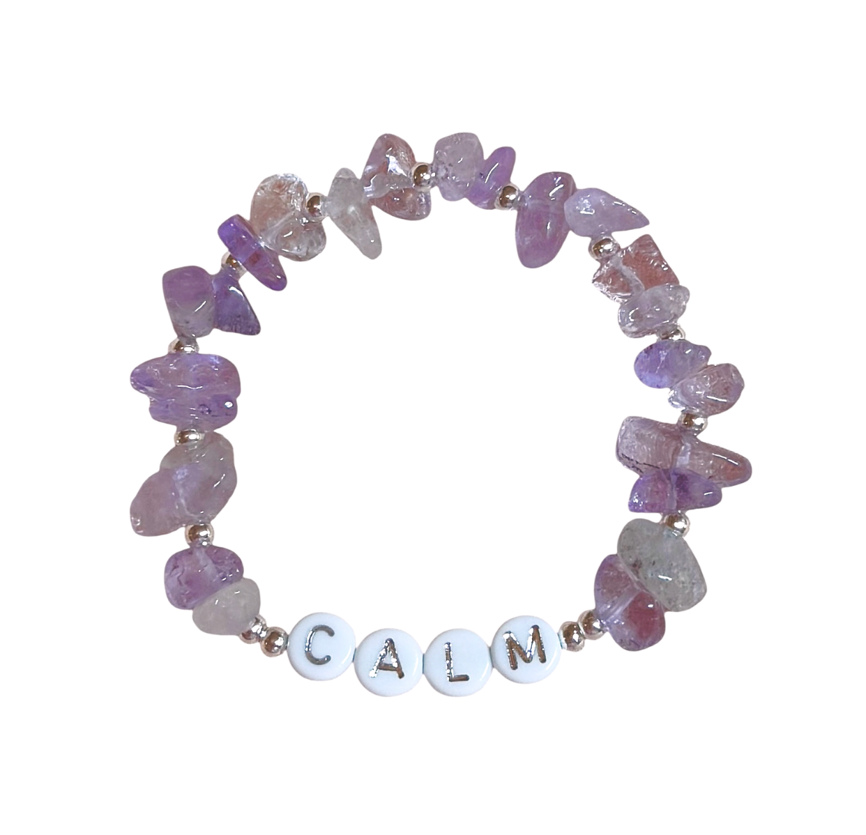 Lilac cape amethyst personalised bracelet
