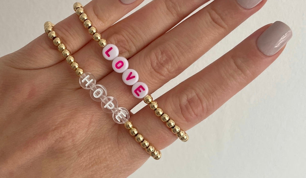 
                      
                        Classic name bracelet - gold, silver, rose gold - Positively Beaded
                      
                    