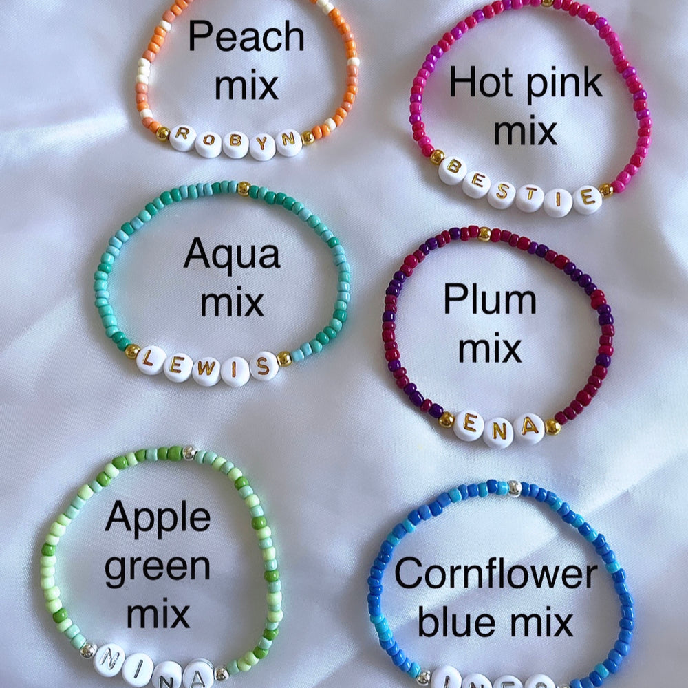 
                      
                        Colour spectrum beaded friendship bracelet
                      
                    