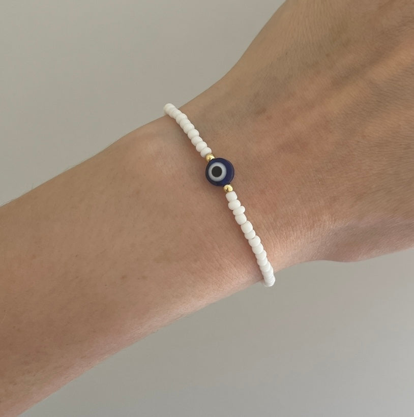 
                      
                        Colourful evil eye stacking bracelet
                      
                    