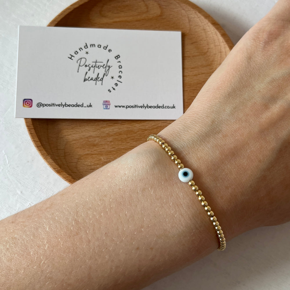 
                      
                        Dainty evil eye bracelet
                      
                    