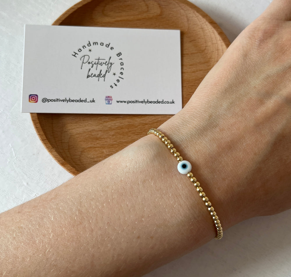 Dainty evil eye bracelet