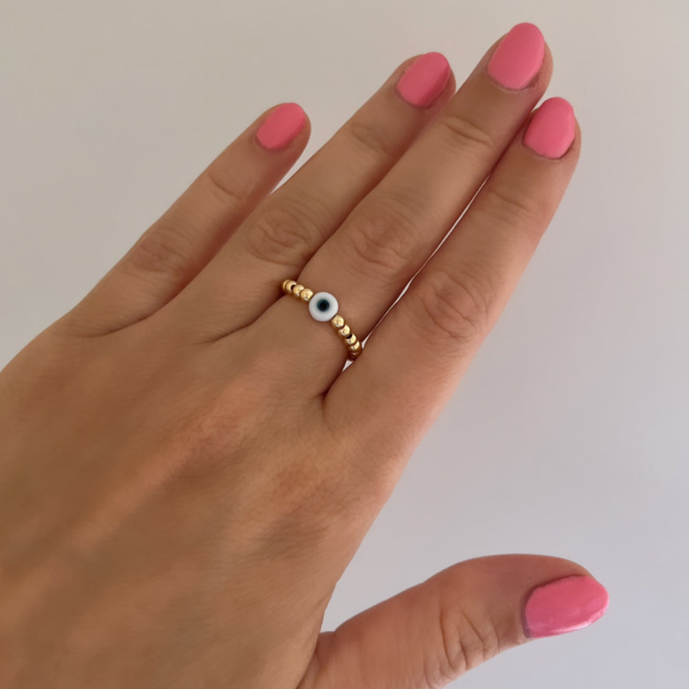 
                      
                        Dainty evil eye ring
                      
                    