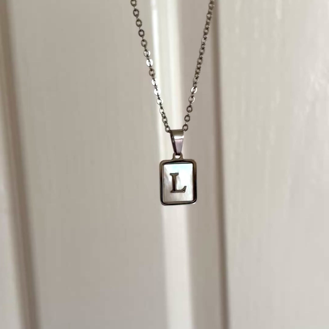 The Isla Iridescent Letter Necklace