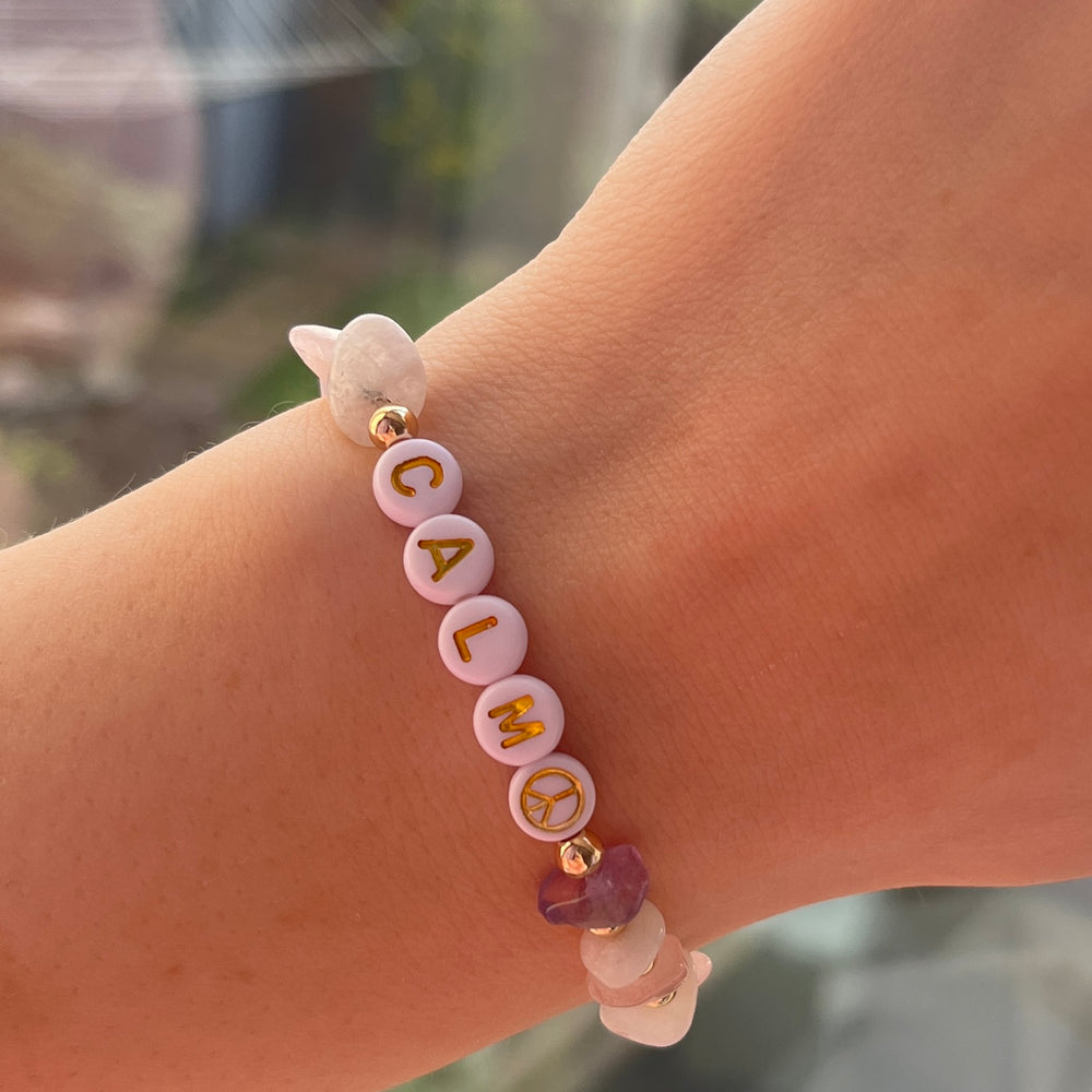 
                      
                        Mixed crystal symbol name bracelet - Positively Beaded
                      
                    