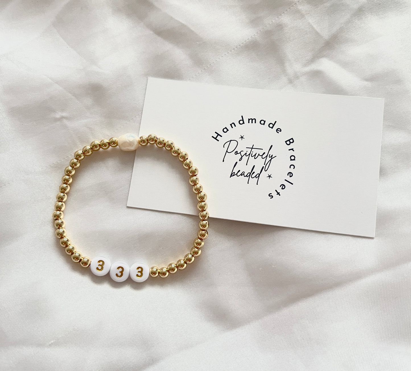 Golden number bracelet