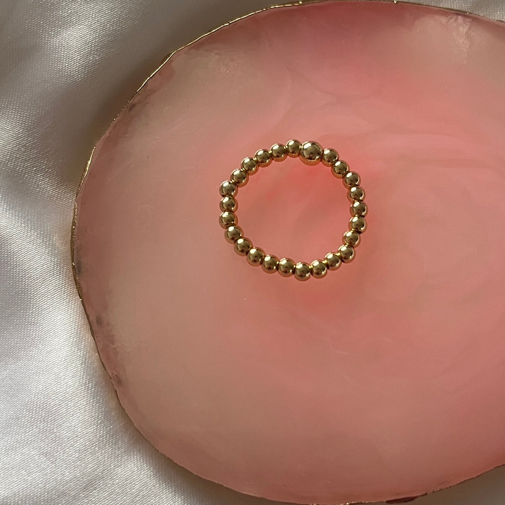Simple gold plated ring - Positively Beaded