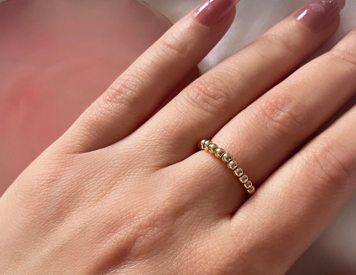 Simple gold plated ring - Positively Beaded