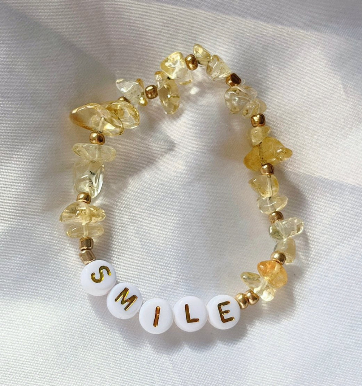 Citrine personalised crystal bracelet